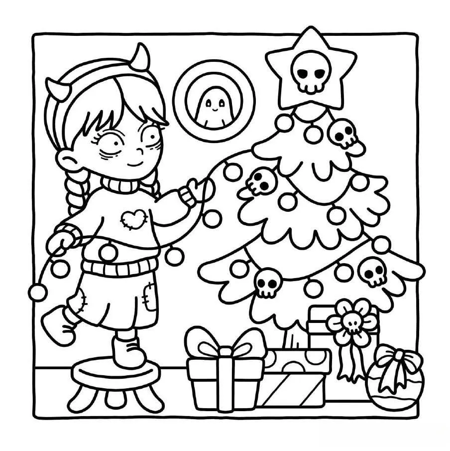 Spooky Xmas Coloring pages 21