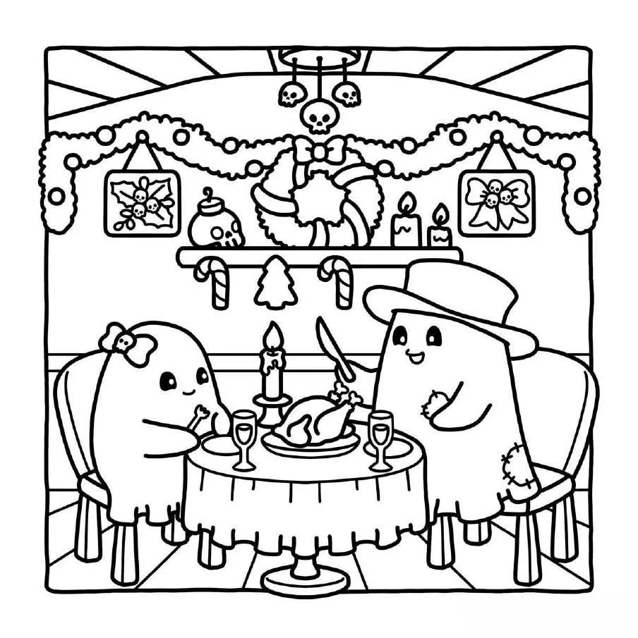 Spooky Xmas Coloring pages 25