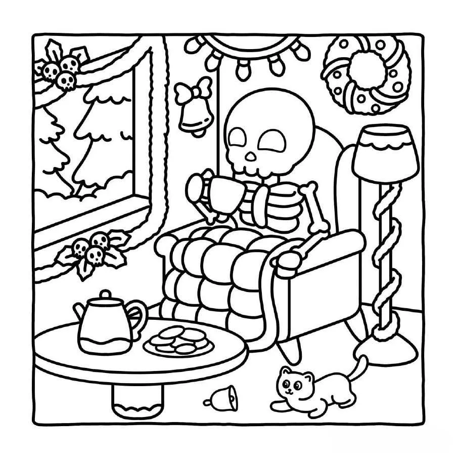 Spooky Xmas Coloring pages 32