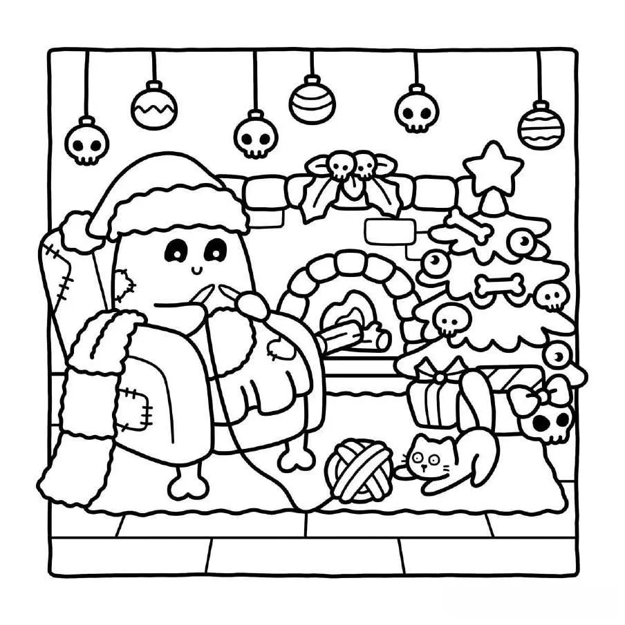 Spooky Xmas Coloring pages 34