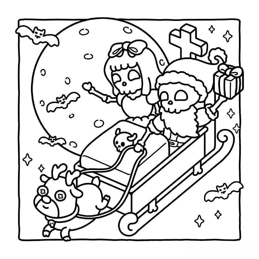 Spooky Xmas Coloring pages 36