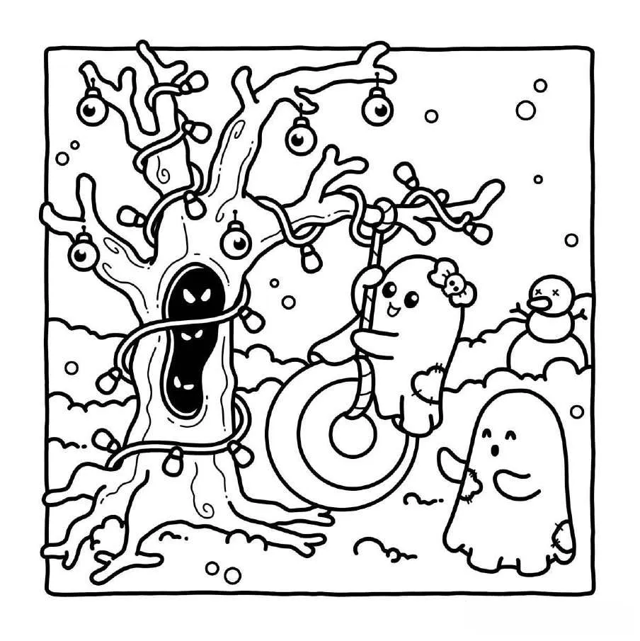 Spooky Xmas Coloring pages 37