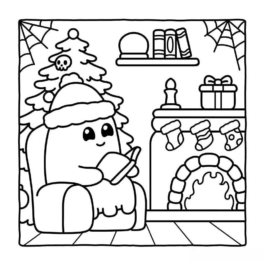 Spooky Xmas Coloring pages 4