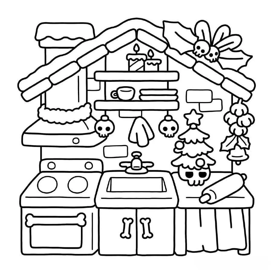 Spooky Xmas Coloring pages 7