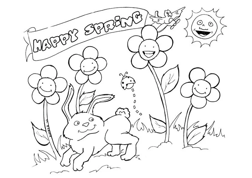 Desenhos de Primavera Para Colorir 12