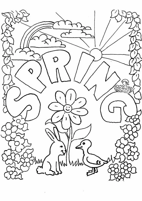 Desenhos de Primavera Para Colorir 16