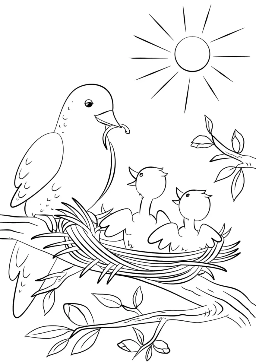 Desenhos de Primavera Para Colorir 4