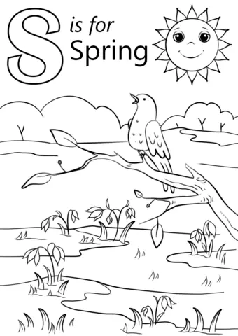 Desenhos de Primavera Para Colorir 42