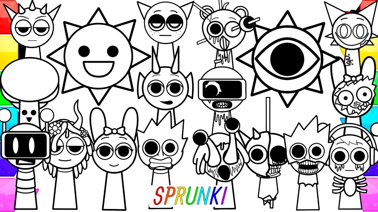 Sprunki Coloring pages 2