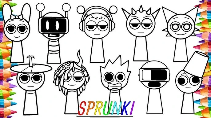 Sprunki Coloring pages 5