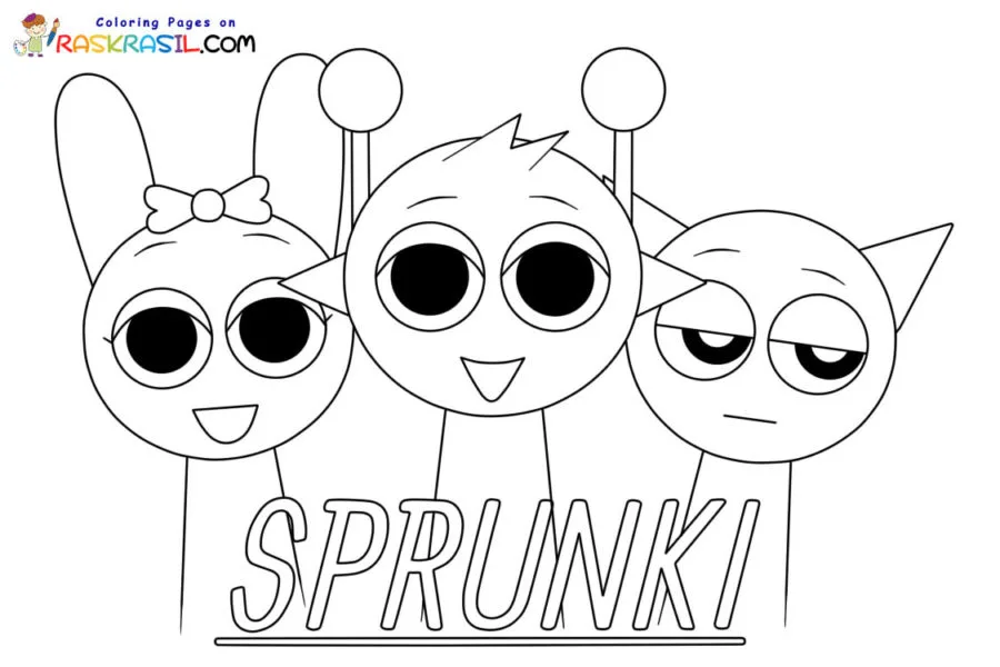 Sprunki Incredibox Coloring pages 1