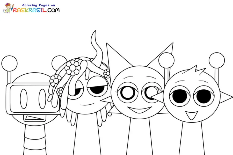 Sprunki Incredibox Coloring pages 11