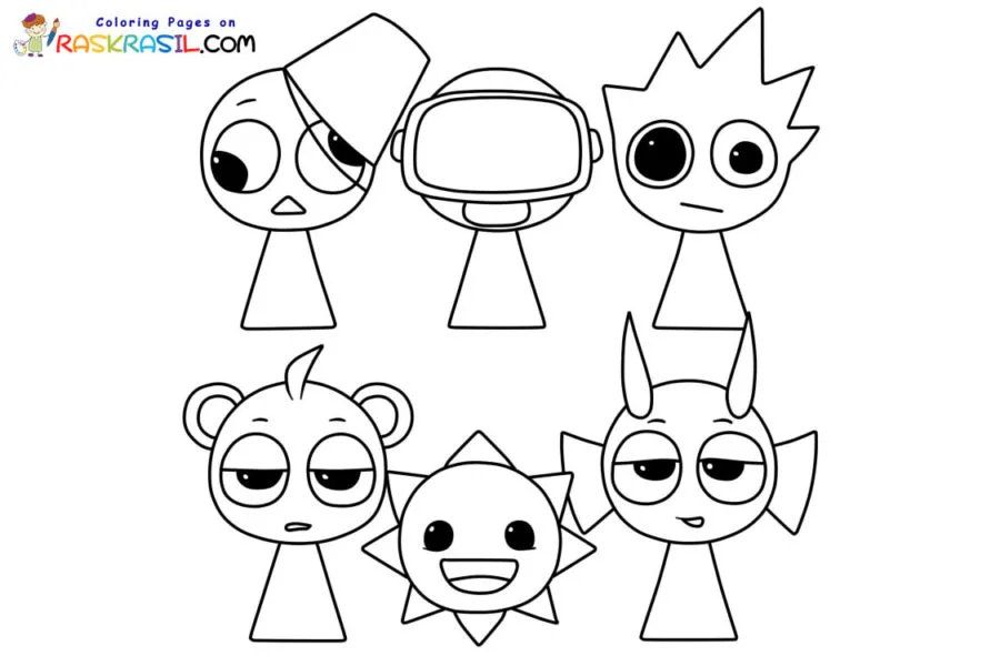 Sprunki Incredibox Coloring pages 2