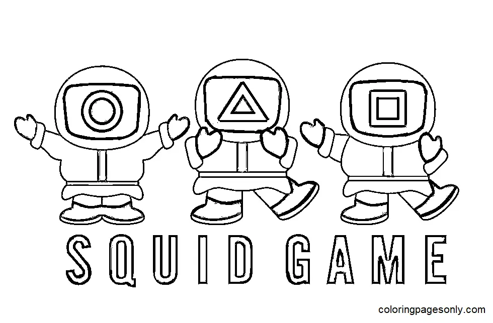 Desenhos de Squid Game Para Colorir 78