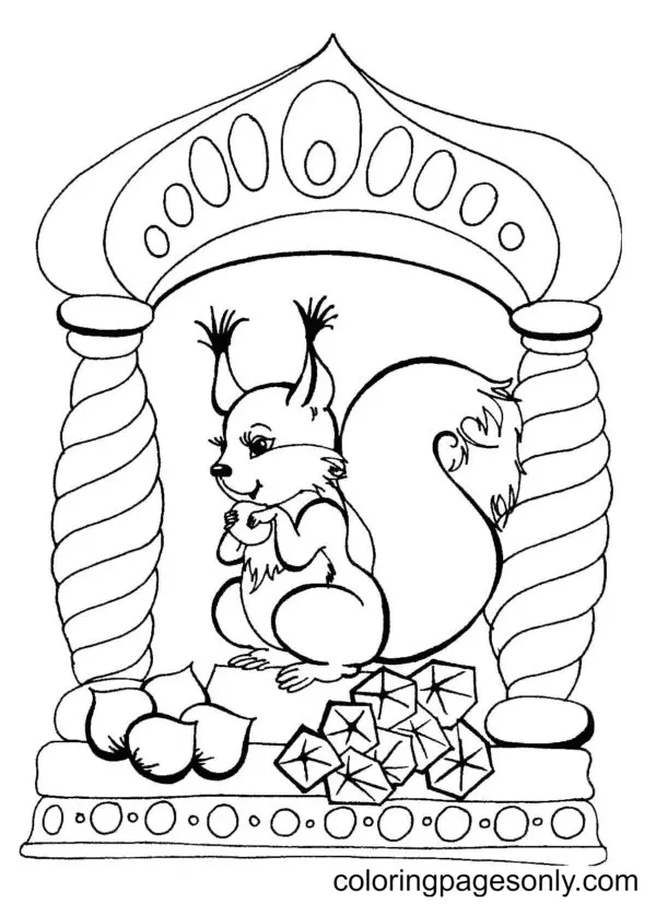 Squirrel Coloring Pages