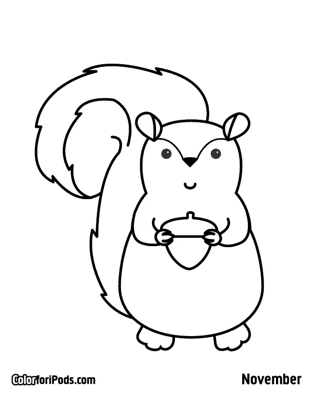 Squirrel Coloring Pages 44