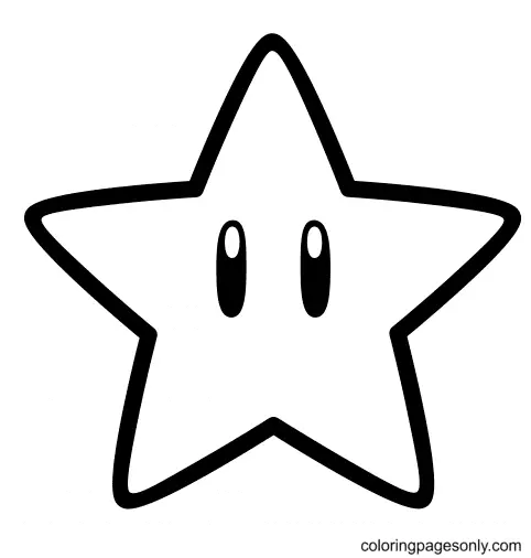 star coloring page