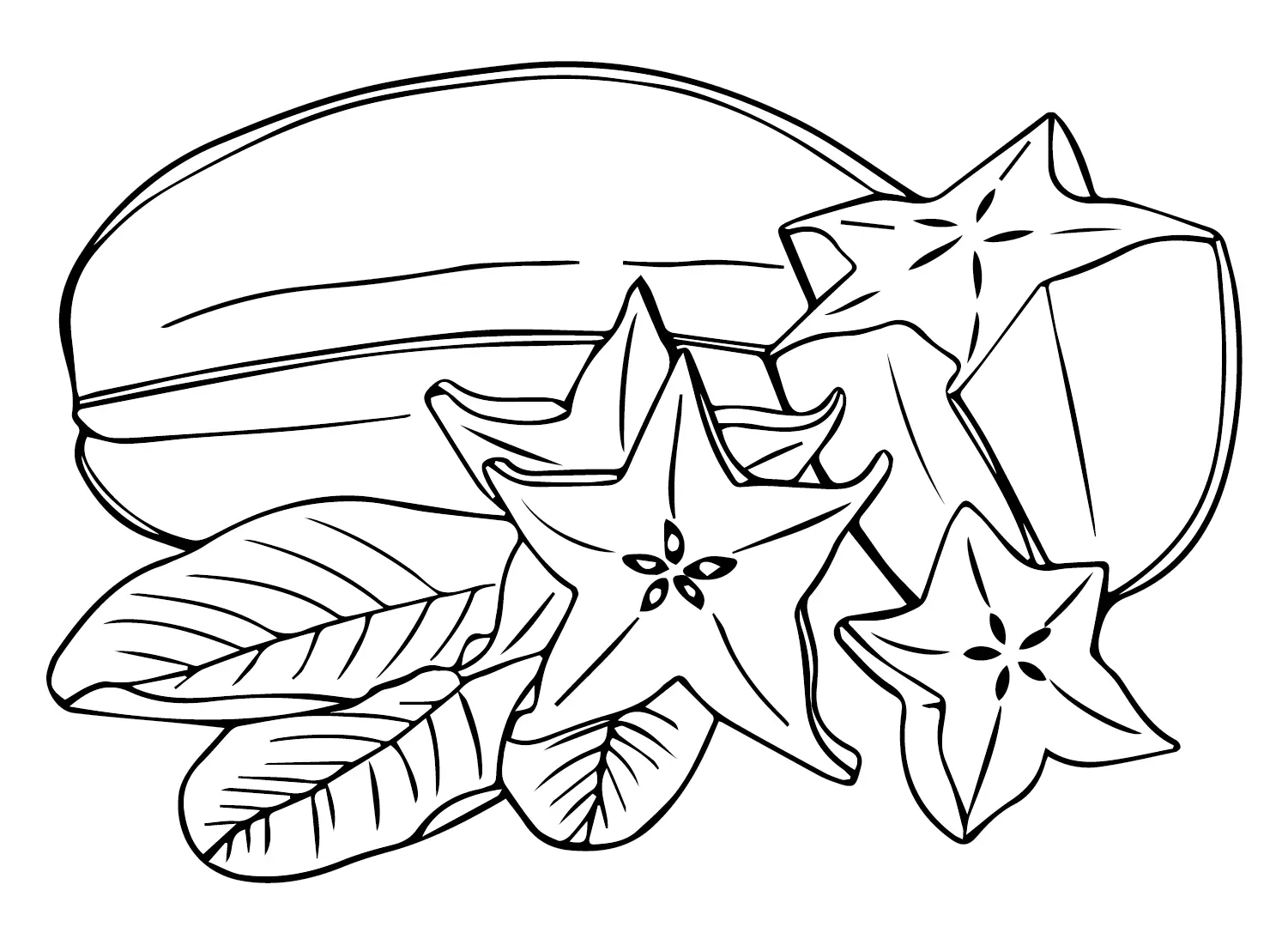 Star Fruit Coloring Pages 11