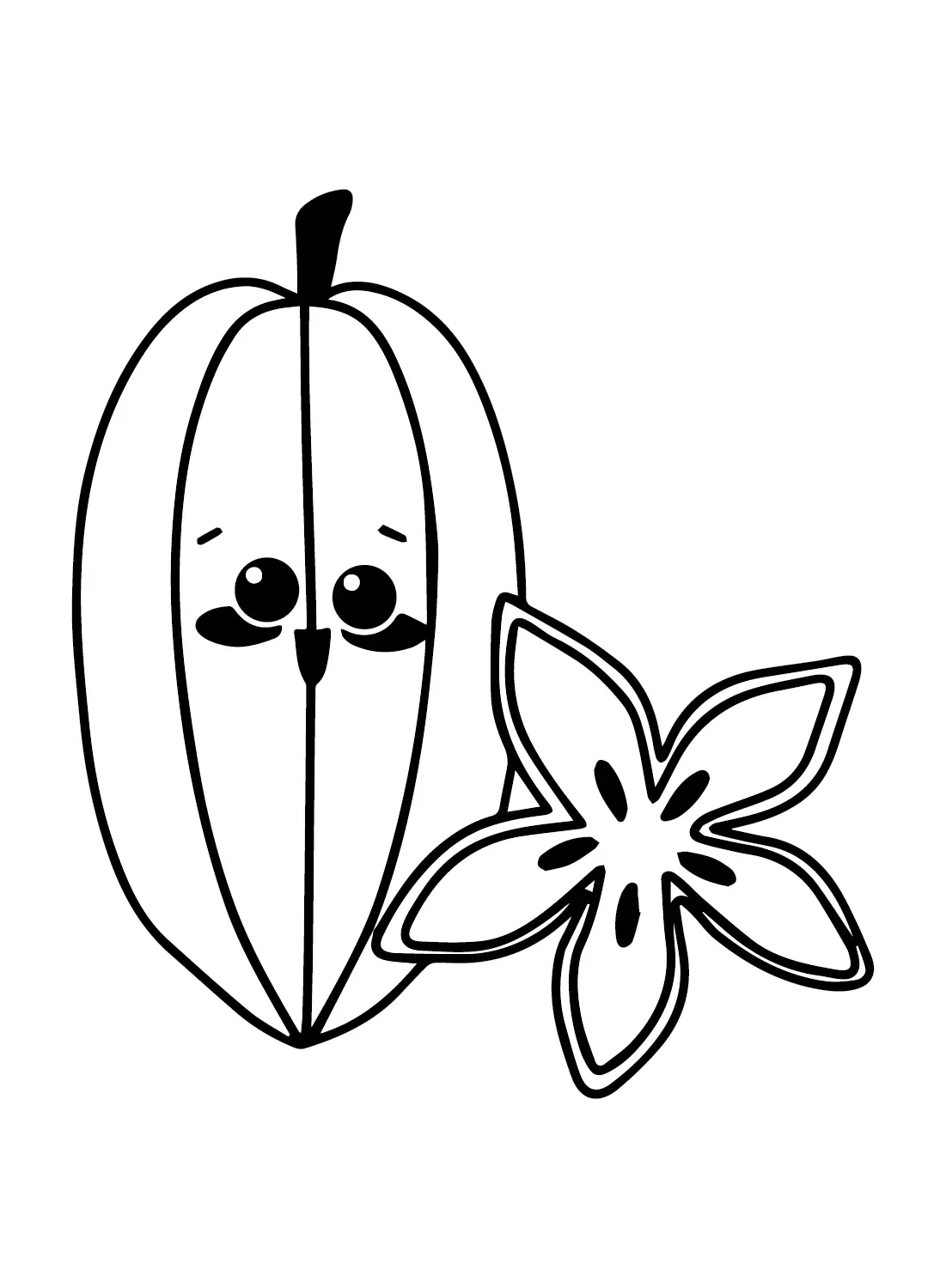 Star Fruit Coloring Pages 12