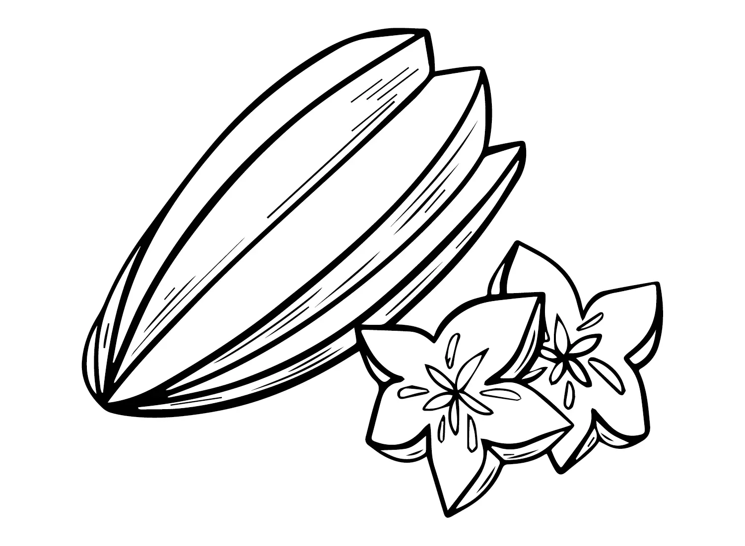 Star Fruit Coloring Pages