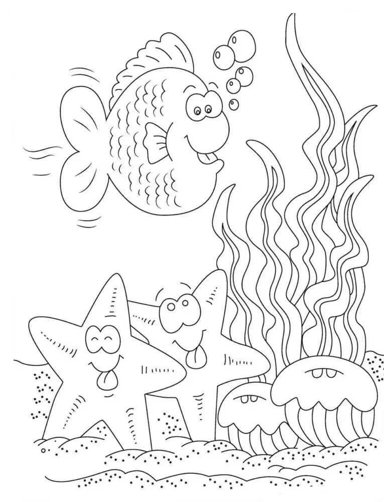 Starfish Coloring Pages 10