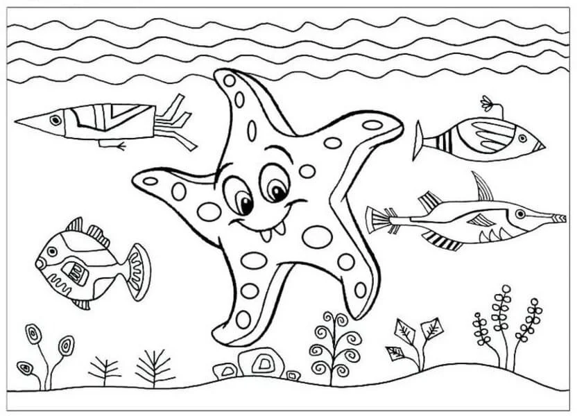 Starfish Coloring Pages 37