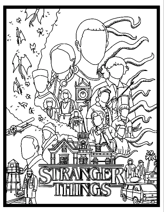 Stranger Things Coloring Pages 77