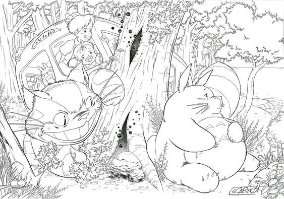 Desenhos de Studio Ghibli Para Colorir 23