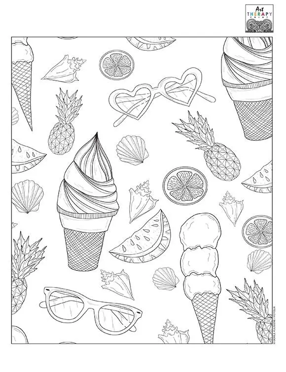 Summer Food Coloring Pages 13