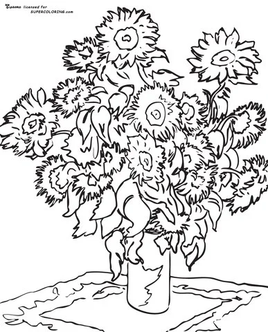 Sunflower Coloring Pages 18