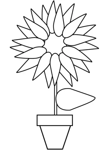 Sunflower Coloring Pages 29