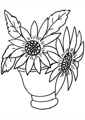 Sunflower Coloring Pages 35