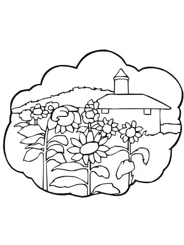 Sunflower Coloring Pages 41