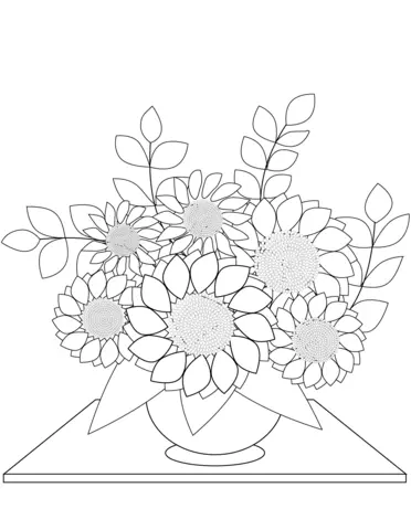 Sunflower Coloring Pages 43