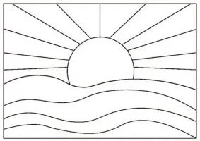 Sunset Coloring Pages 18