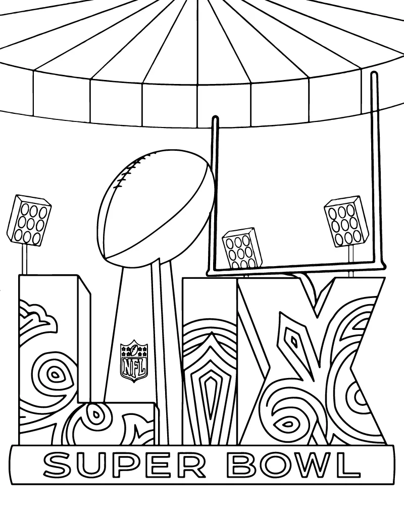 Super Bowl 2025 Ausmalbilder 16