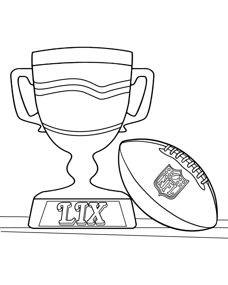 Super Bowl 2025 Ausmalbilder 2