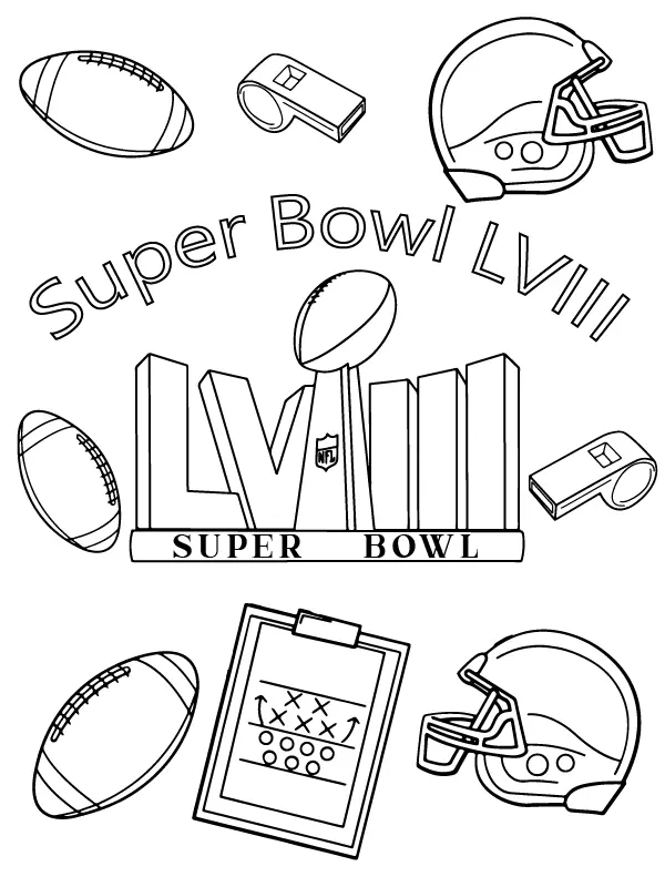 Super Bowl LVIII Para Colorir 2