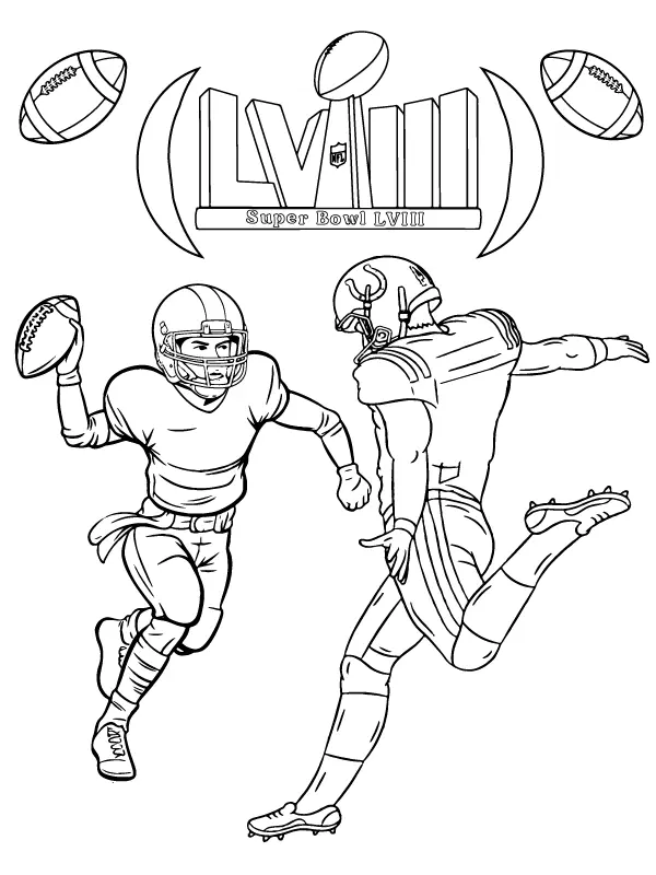 Super Bowl LVIII Para Colorir