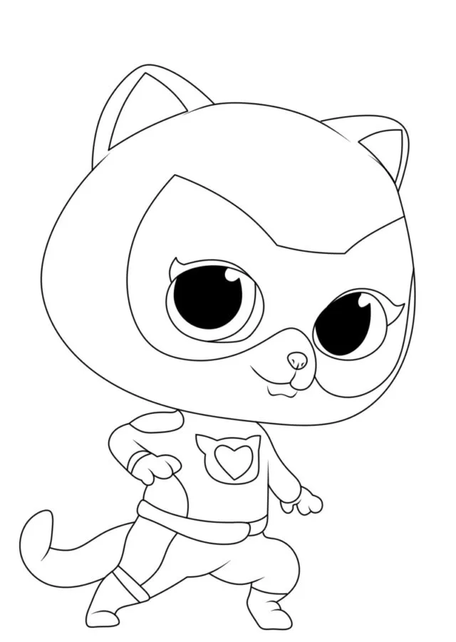 Superkitties Para Colorir 11