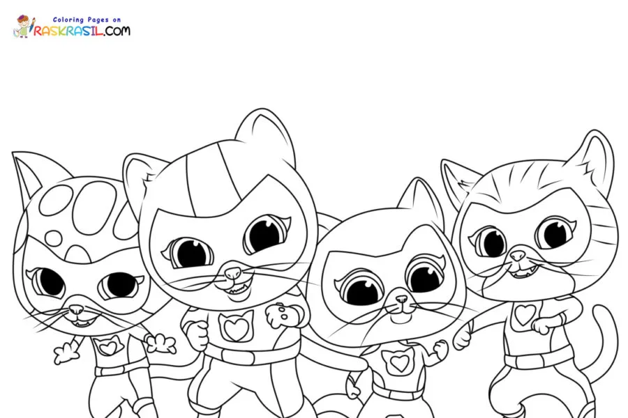 Superkitties Para Colorir 14