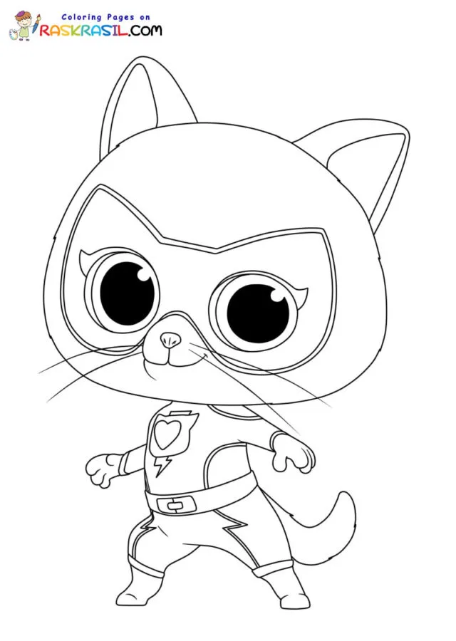 Superkitties Para Colorir 20