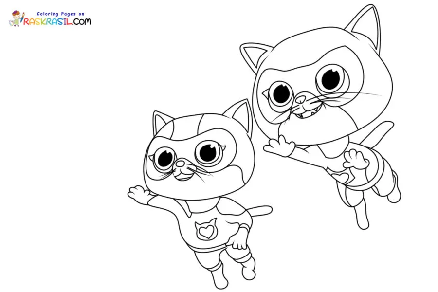 Superkitties Para Colorir 21