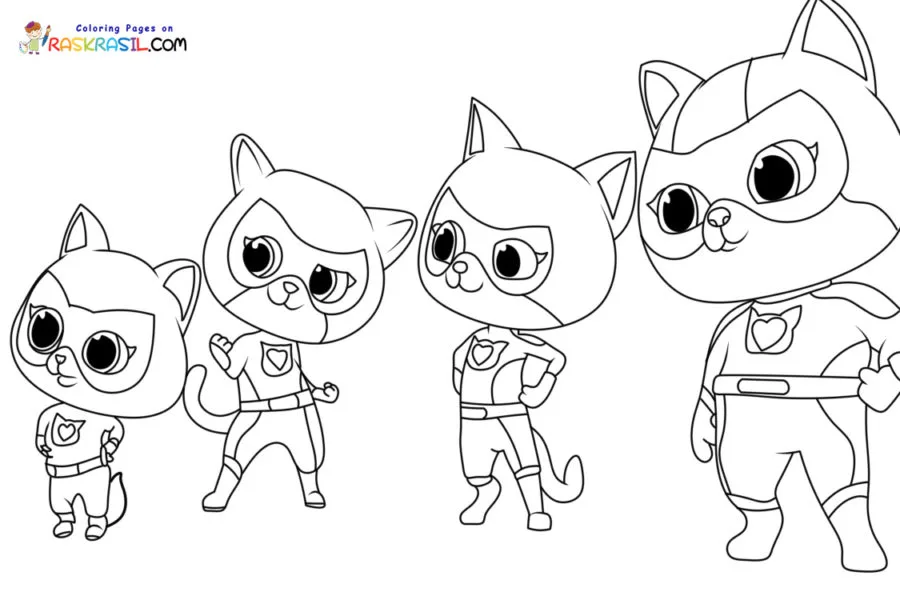 Superkitties Para Colorir 23