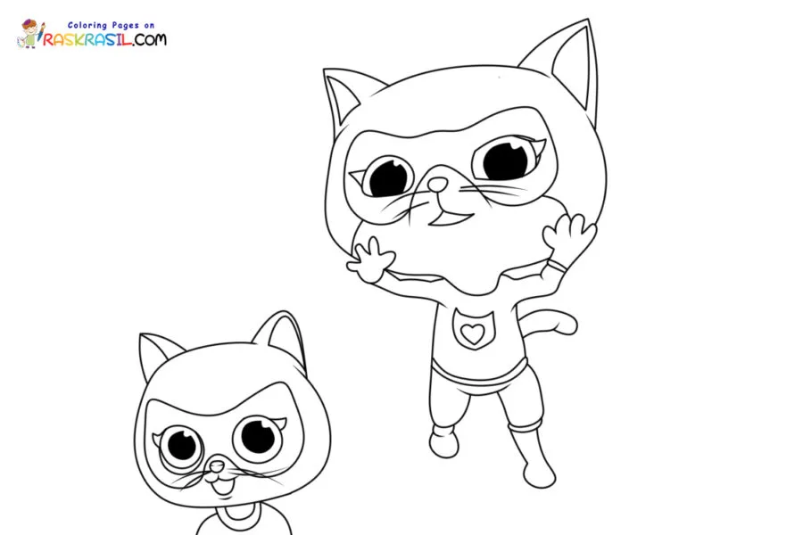 Superkitties Para Colorir 29