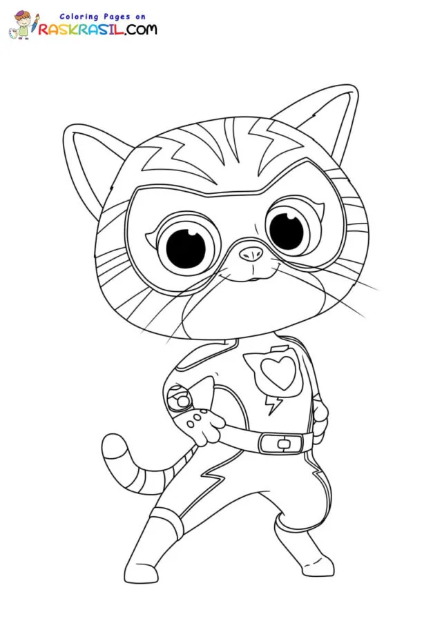 Superkitties Para Colorir 5