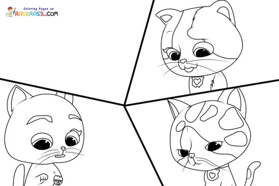 Superkitties Para Colorir 7