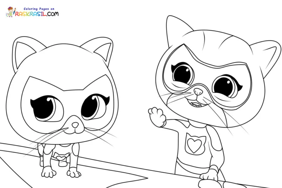 Superkitties Para Colorir 9