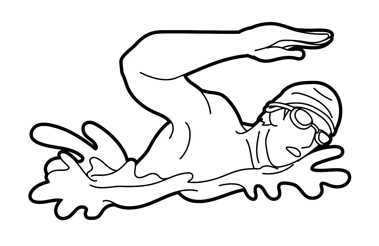 Swimming Coloring Pages 1