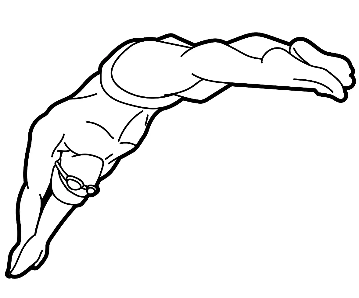 Swimming Coloring Pages 13